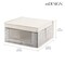 mDesign Medium Fabric Closet Storage Box with Front Window/Lid